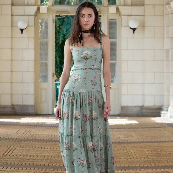 Agua by Agua Bendita Dresses & Skirts - Lima Orquidea Maxi Dress Hand-Embroidered-Agua by Agua Bendita